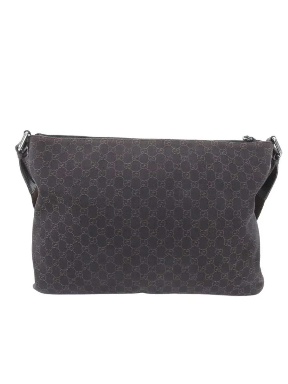 Gucci GG Canvas Leather Shoulder Bag Messenger Business Tote